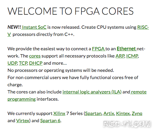 国外芯片技术交流-FPGA Cores网站，发现了RISC-V和一系列软核risc-v单片机中文社区(1)