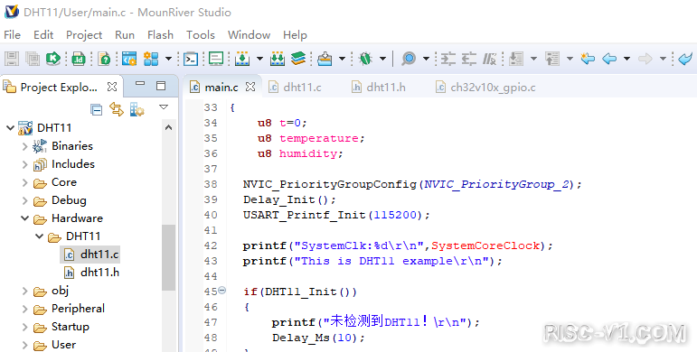 MounRiver Stuido IDE-RISC-V MCU开发实战（一） ：DHT11risc-v单片机中文社区(1)