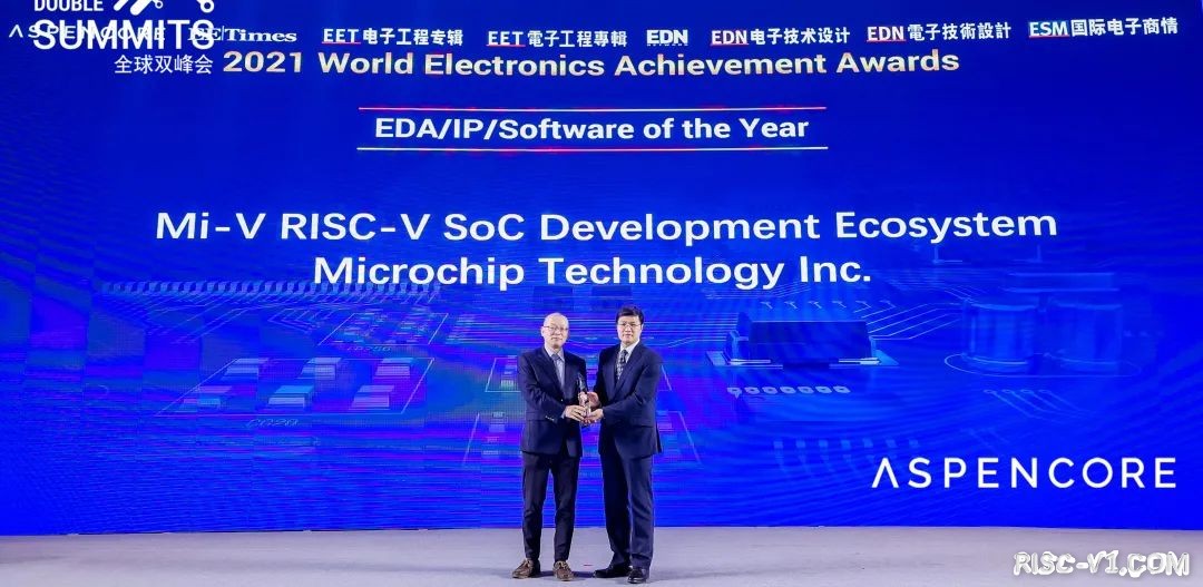 Microchip Mi-V RISC-V SoC开发生态系统获2021全球电子成就奖之年度.png