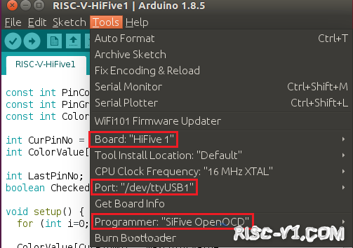 Arduino C/C++-Hifive1(RISC-V)开发板在Arduino IDE中的配置方法risc-v单片机中文社区(4)