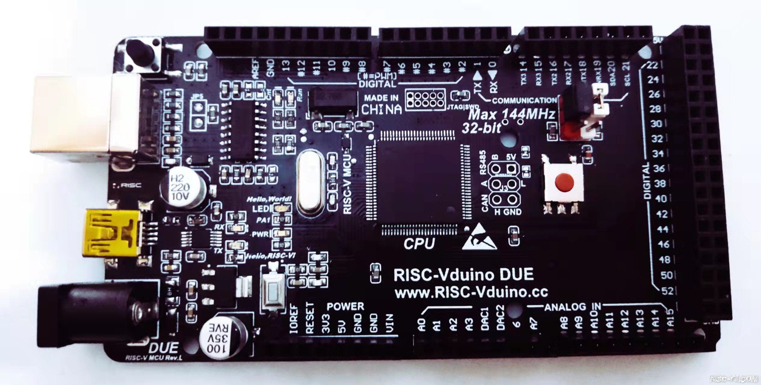 RISC-Vduino DUE开发板教程-【CH32V307VCT6】RISC-V MCU控制一辆极速智能车引脚分配参考risc-v单片机中文社区(1)